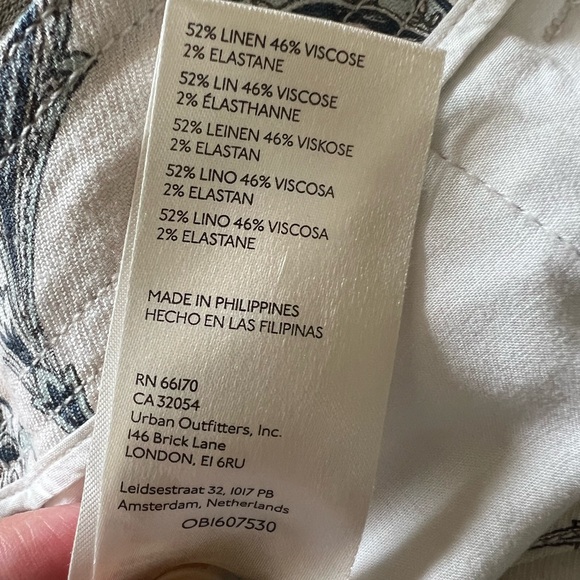 Anthropologie Blue and White Wide Leg Pants - Picture 6 of 10